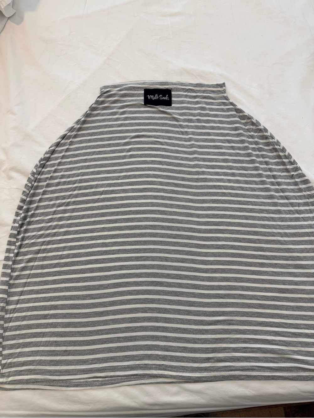 Milk Snob Gray & White Striped Nursing Cover